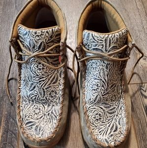 Twisted X Tooled Moccasin size 9.5